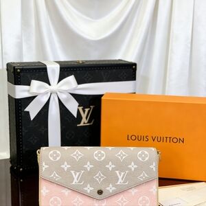 LV Pochette Félicie with Yellow Leather Trim